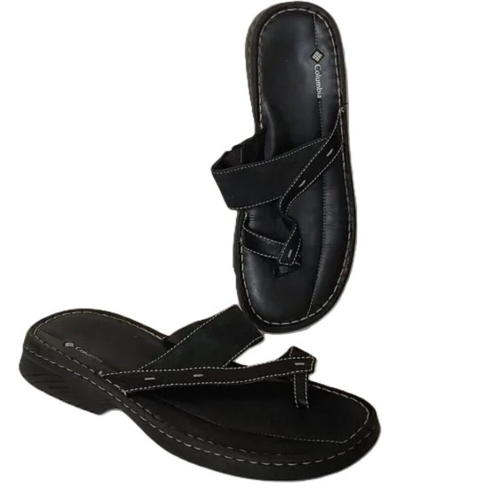 Columbia Leather  Sandal Medina Thong Flip Flop Boho Festival Coastal Size‎ 10